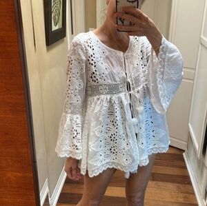 White Lace Cover-Up Dress